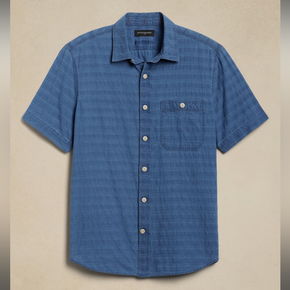 NWT Banana Republic Factory SANTORINI BLUES SHIRT size medium